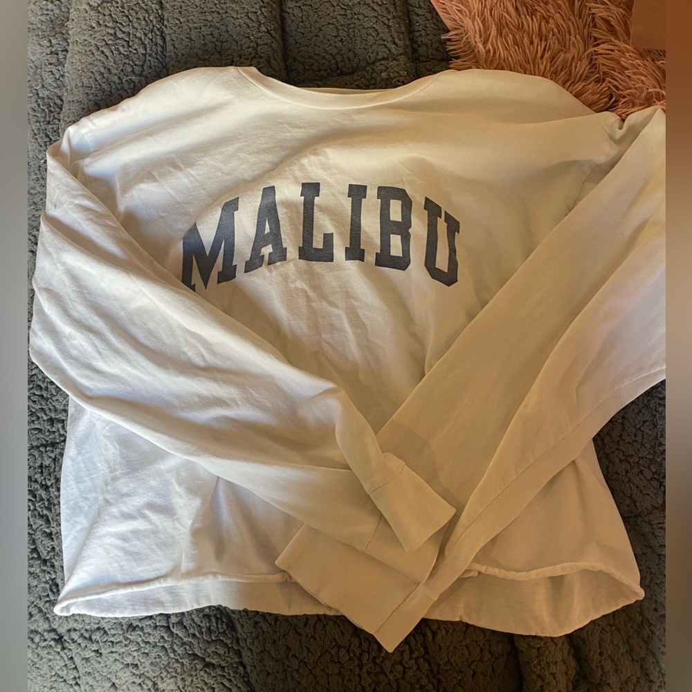 brandy melville john galt long sleeve crop malibu top